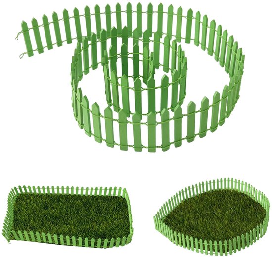 Foto: Ibenzoa gedetailleerd houten miniatuur tuinhek perfect voor micro landscaping en diy decoratie