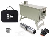 Hikr® Tentkachel - Outdoor tent verwarming - RVS SUS304 lichtgewicht - Kampeer kachel hout - Mini houtkachel vrijstaand - Draagbare kachel met pijp