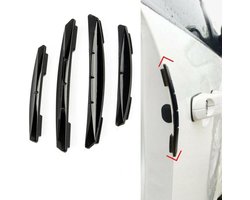 Autodeur Beschermers - 4 Stuks - Deurbeschermers - Stootstrips - Auto Accessoires - Krasbestendige Deurrandafdekking - Bumperhoekstickers - Geschikt Voor Deuren, Wc, Ladekasten & Glazen Tafels - Zwart
