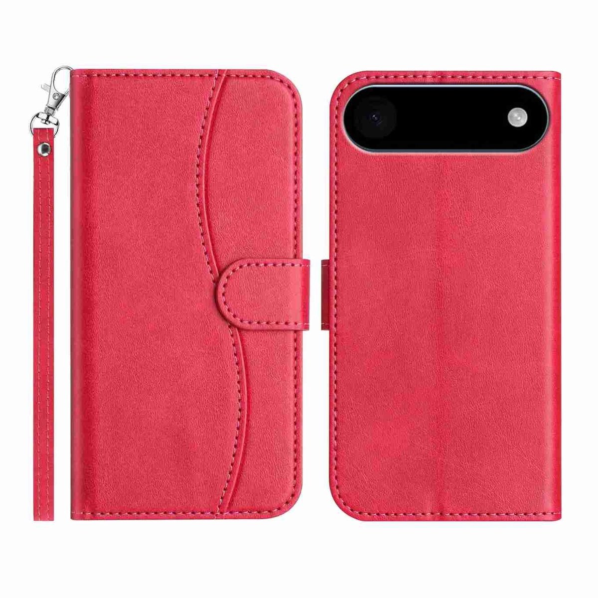 Mobigear Telefoonhoesje geschikt voor Apple iPhone Air Hoesje | Mobigear S Line Bookcase Portemonnee | Pasjeshouder voor 3 Pasjes | Telefoonhoesje voor Pinpas / OV Kaart / Rijbewijs - Rood