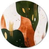 Formes abstraites et harmonie des couleurs - Décoration murale abstraite ronde - Objet mural formes rondes - Art abstrait - Peinture Forex - Posters et tableaux - Cercle mural forex 50x50 cm