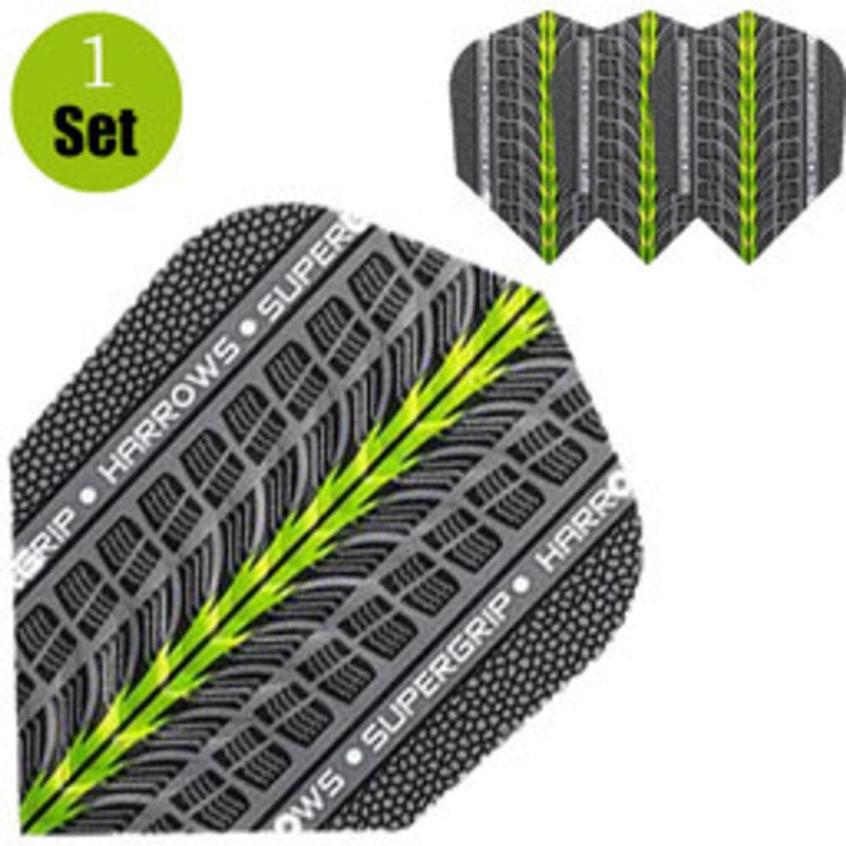 Harrows Supergrip Dartflights - Groen