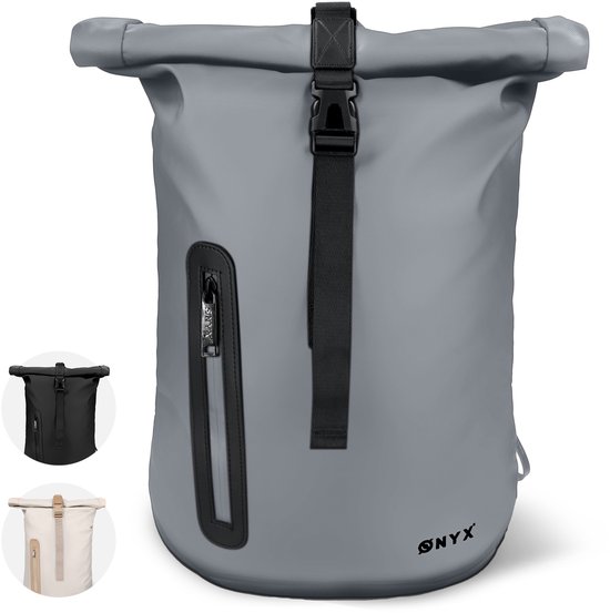ONYX Rolltop Rugzak 25 tot 40L – Met Laptopvak – Grijs