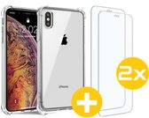 Coque et protection d'écran pour iPhone X/ XS/ 10 - Coque antichoc + 2 protections d'écran