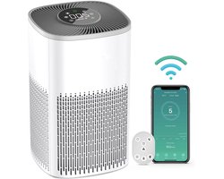 Smart Air Purifier DN-905 - Luchtreiniger met HEPA-filter - Voor Baby & Slaapkamer - Stil (≤ 65 dB) - App & Afstandsbediening - 36 m² Dekking - Wit