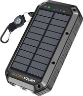 Bol.com Golden Sound Solar Powerbank - Snellader 225W - Powerbanks - Noodpakket - Powerbank zonne-energie - 30.000 mAh - 4x USB-... aanbieding