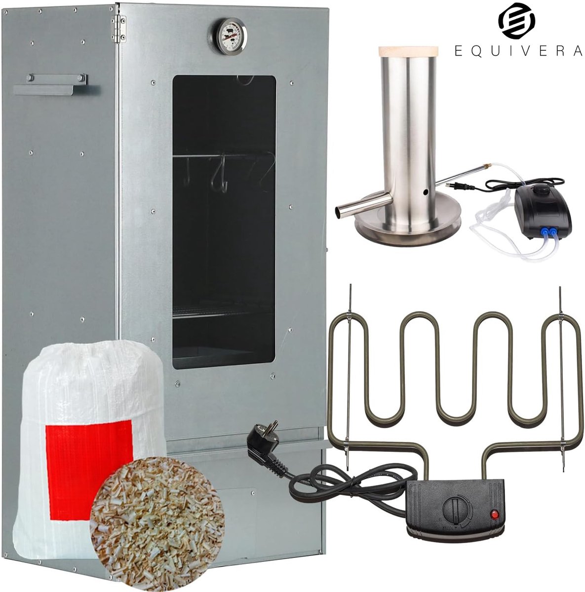 Equivera Rookkast - Smoker - Rookoven - Smoker bbq - Rookgenerator