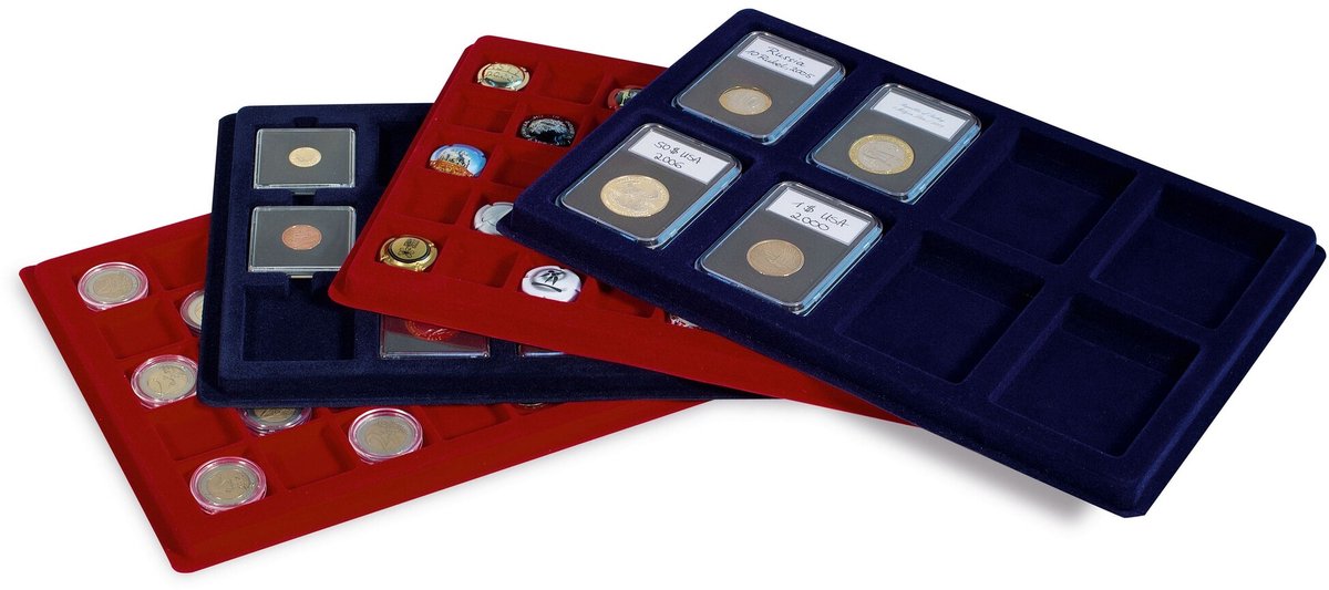 Tableau, Model L - vak afm: 47 x 47 mm. (24 st.) Blauw - afm: 334 x 220 x 10 mm.
