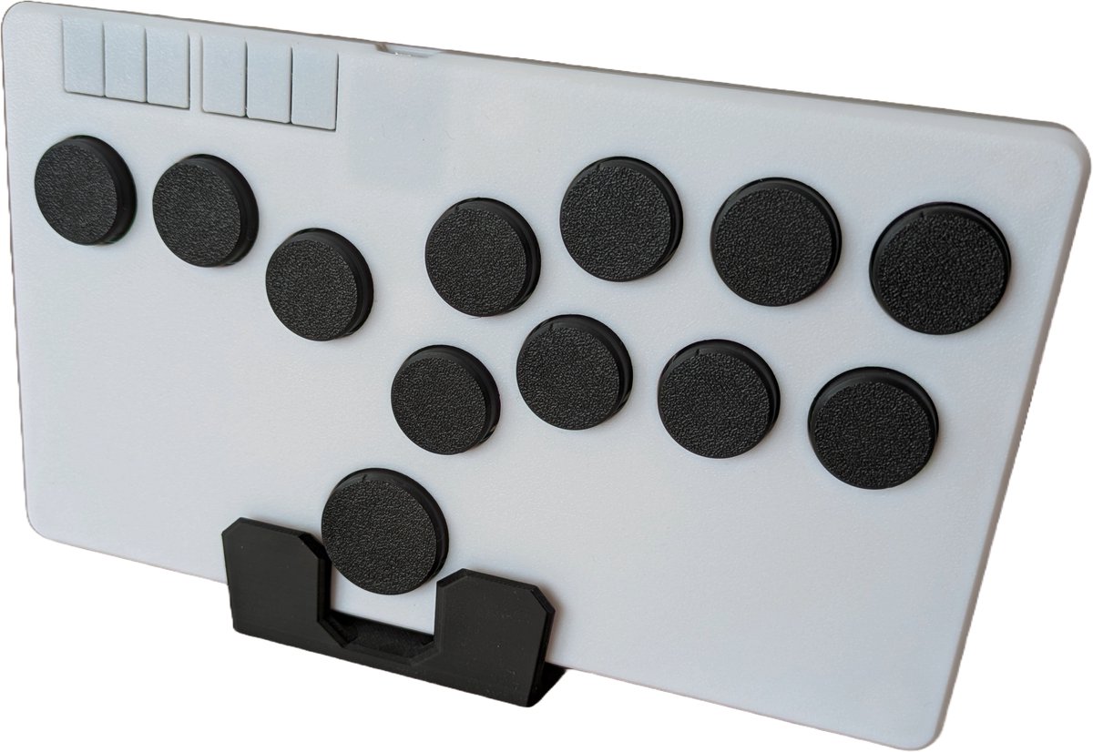 w1spBox Classic Arcade Stick - Leverless Controller - Hotswap (Duurzaam Design) - <1ms Latency - PC / Switch / PS3 / PS4 - Handgemaakt in NL - Wit/Zwart