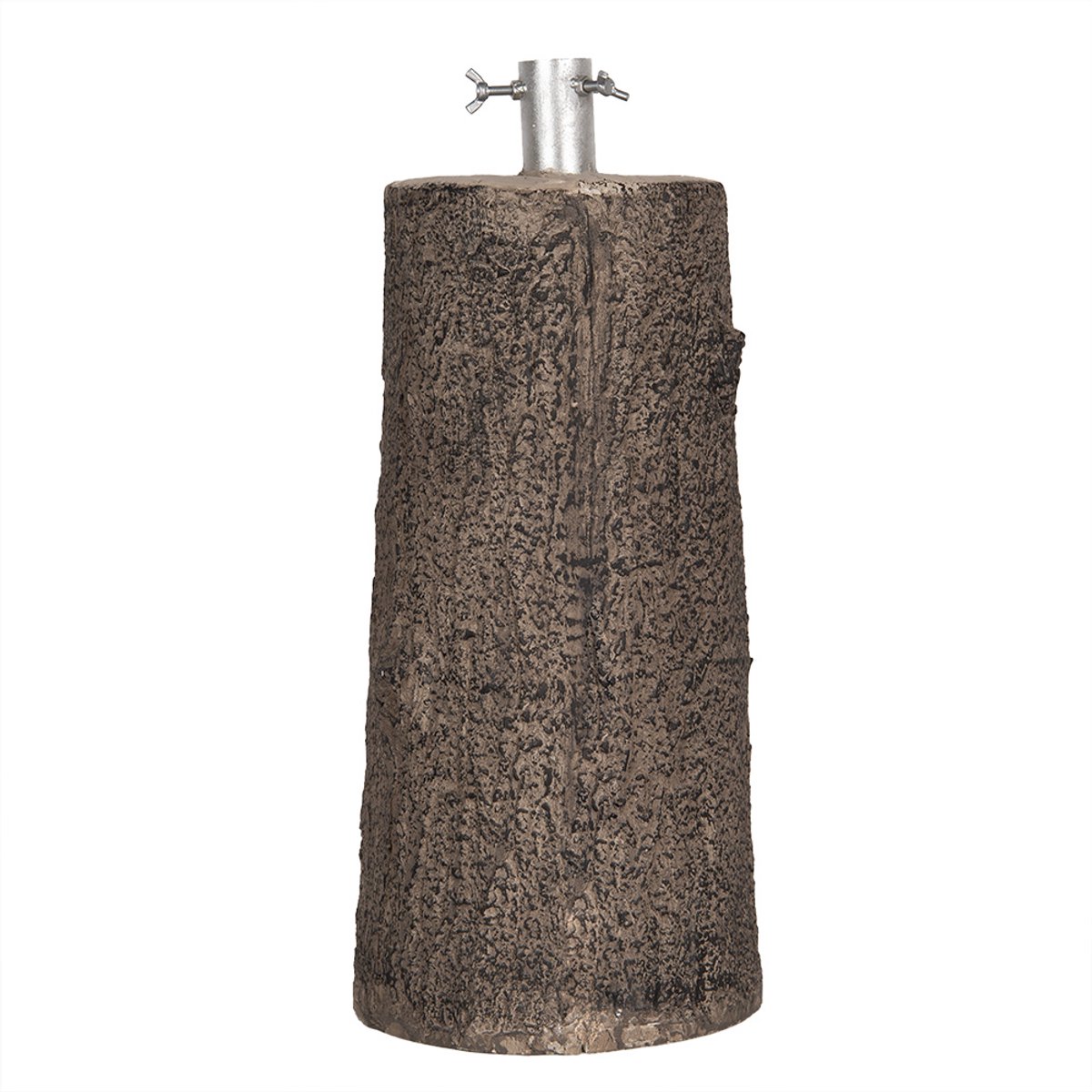 LIVLIG Design kerstboomstandaard, kerstboomstandaard voor binnen en buiten, 2-in-1 dennenboomstandaard van metaal met grondpen, moderne boomstandaard, beige