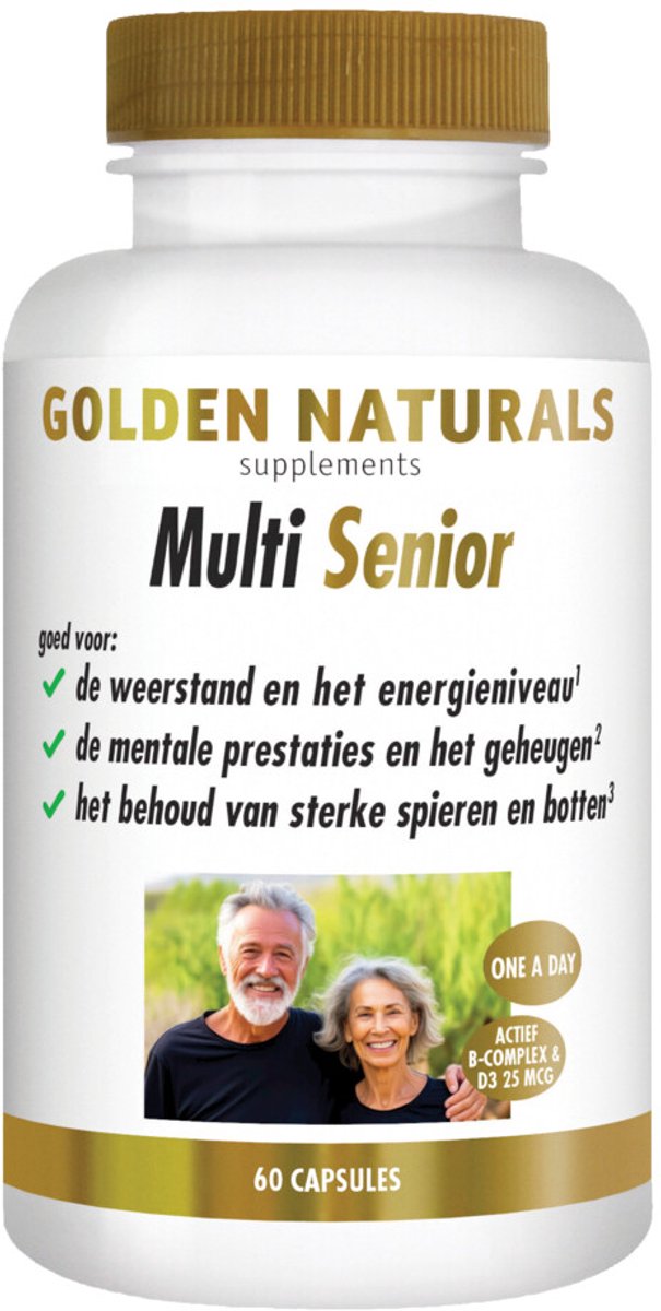 Golden Naturals Multi Senior - 2 x 60 vegacapsules - Voordeelverpakking