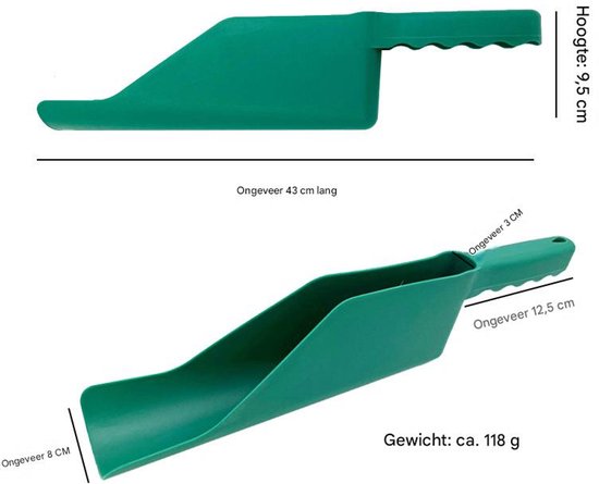 2-stuks dakrandschep - Dakgootbladreinigingsschep - Bladverwijderingsgereedschap - Tuinbladreinigingsschep - Geschikt voor het reinigen van tuinen, boomgaarden, daken en andere buitenruimtes - Groen van Gutter Scoop — afbeelding 4