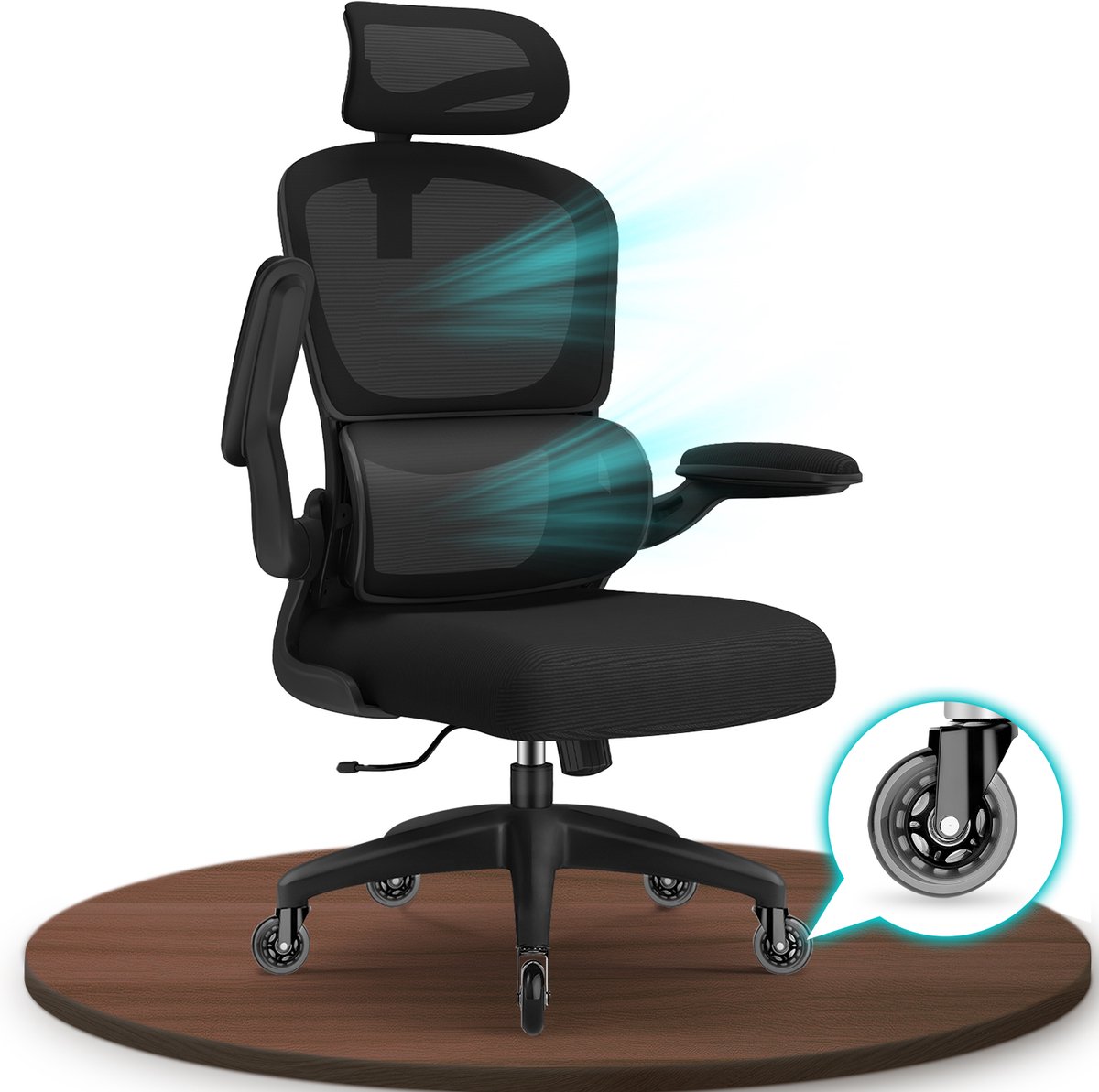 Elekiatech Ergonomische Bureaustoel - Bureaustoel met - Elekiatech - €129,99