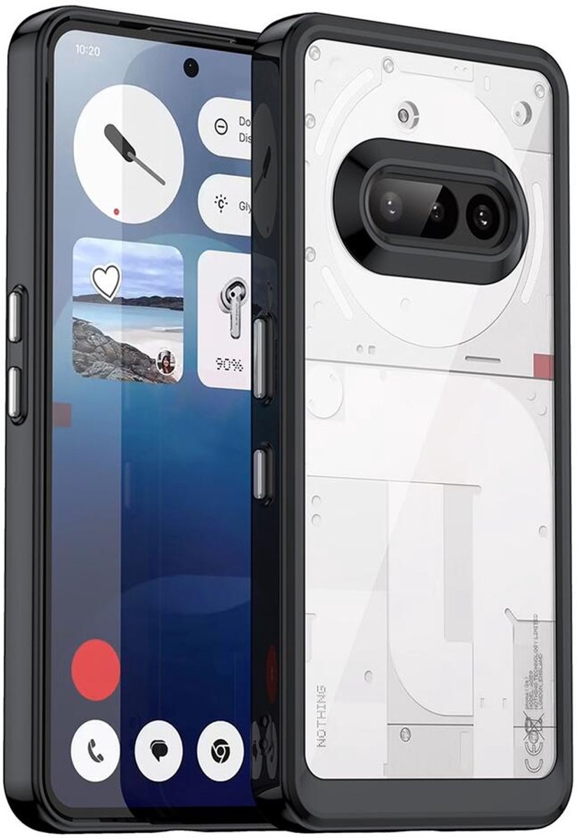 Hoesje Geschikt voor Nothing Phone (3) - Acryl Back Cover Zwart