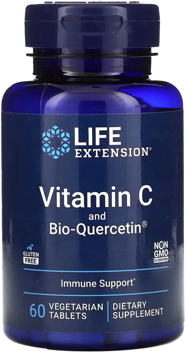 Goedkoopste Life Extension Vitamine C en Bio-Quercetin Phytosome - 60 Tabletten