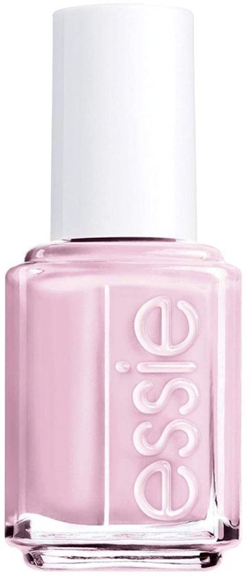 Essie nagellak in een zachtroze kleur met een glanzende finish.