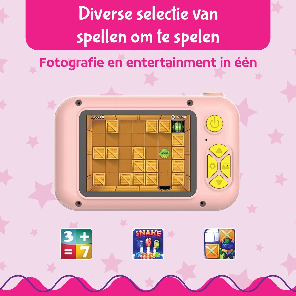Ilona® Digitale Kindercamera HD 1080p - Speelgoedcamera - 32GB micro sd kaart - Fototoestel Voor Kinderen - Roze — afbeelding 4
