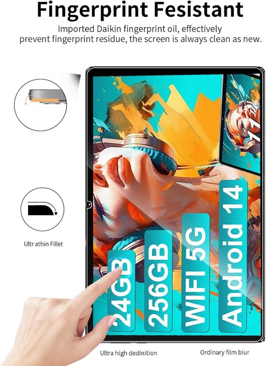 Allecto Plus - Beschermende Folie voor 10 inch Tablet - Tablet Tempered Glass Screen Protector - Hoge Transparantie Krasbestendig Anti-Vingerafdruk - Set van 2 Stuks