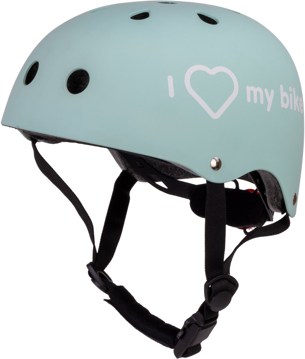 sun baby Fietshelm 2 jaar, kinderhelm maat M (52-57 cm) Mint, met LED licht, Kinder skatehelm voor skateboard, fiets, step en rolschaatsen
