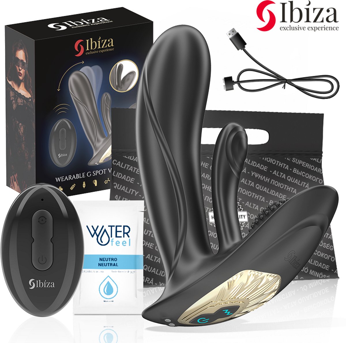 IBIZA - DRAAGBARE VIBRATOR MET G-SPOT- EN CLITORISSTIMULATIE MET AFSTANDSBEDIENING | VIBRATOR | SEKSSPEELTJES VOOR KOPPELS | SEKSSPEELTJES VOOR VROUWEN | SEX TOYS VOOR KOPPELS | SEX TOYS VOOR VROUWEN | G-SPOT VIBRATOR | CLITORIS VIBRATOR