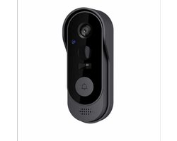 HostX Slimme Video Deurbel - Draadloos WiFi - 720P HD Camera - Zonder abonnement - Nachtzicht - Waterdicht IP65 - Bewegingsdetectie - Zwart