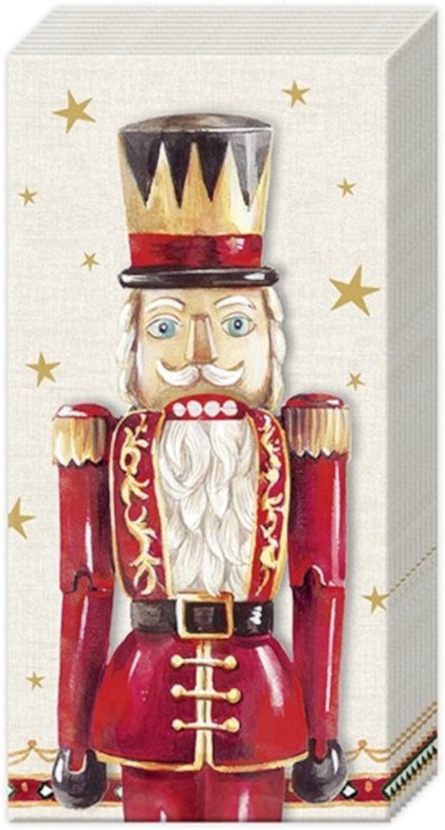 IHR - Zakdoeken - Nutcracker figure - 1 pakje=10 zakdoeken - Notenkraker - Kerst - Tafeldecoratie - Decoupage - Cadeautje - Feestje - Geschenkenlaantje