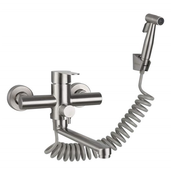 Ferro Keukenkraan Chroom Koud Water Wandmontage Kruis Hendel Ferro Keukenkraan Chroom Koud Water Wandmontage Kruis Hendel