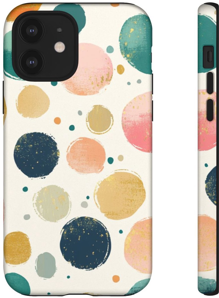 Vrolijk Abstract Stippenpatroon – Telefoonhoesje Geschikt voor iPhone 12