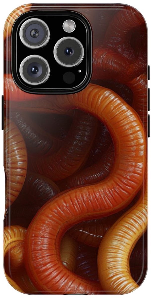 Gedetailleerd Aardwormenpatroon – Telefoonhoesje Geschikt voor iPhone 16 Pro