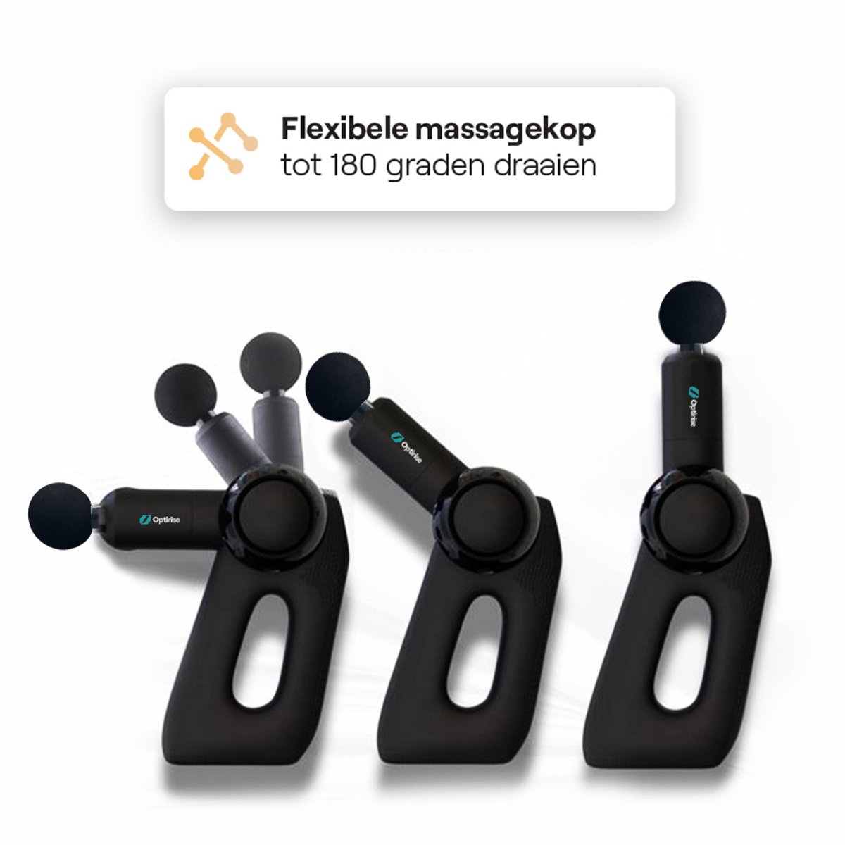 Afbeelding 3 van Massage Gun Professioneel - Massage Pistool - Nek en Schouder Massage Apparaat - Massagegun - Hot/Cold Massagekop