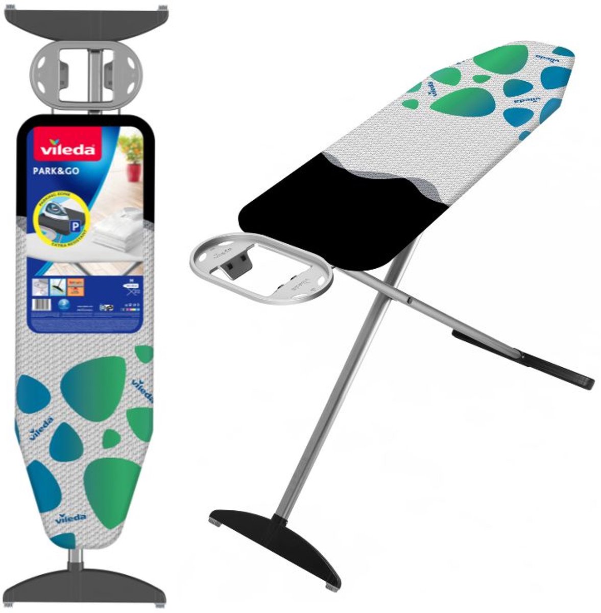 Vileda Park & Go Strijkplank - 120 x 38 cm - Kinderbeveiliging