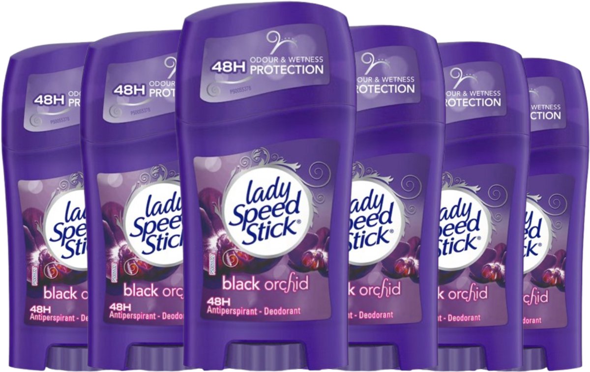 Lady Speed Stick Black Orchid Antiperspirant Deodorant Vrouw - 6 x 40g