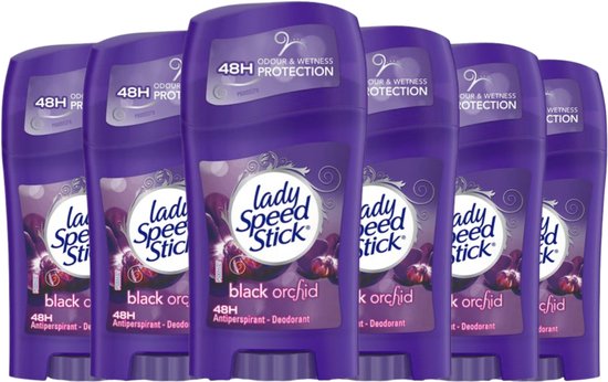 Déodorant anti-transpirant Lady Speed Stick Black Orchid pour femme - 6 x 40 g