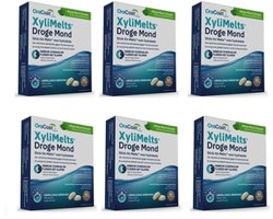 OraCoat XyliMelts Milde Munt – 6 x 40 stuks – Voordeelverpakking I Tegen Droge Mond