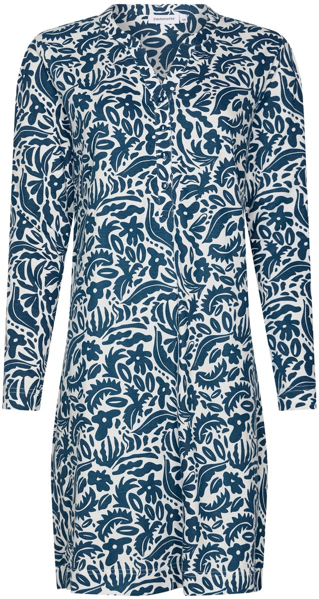 Pastunette Blue Bloom - Nachthemd - Bio Katoen Blauw