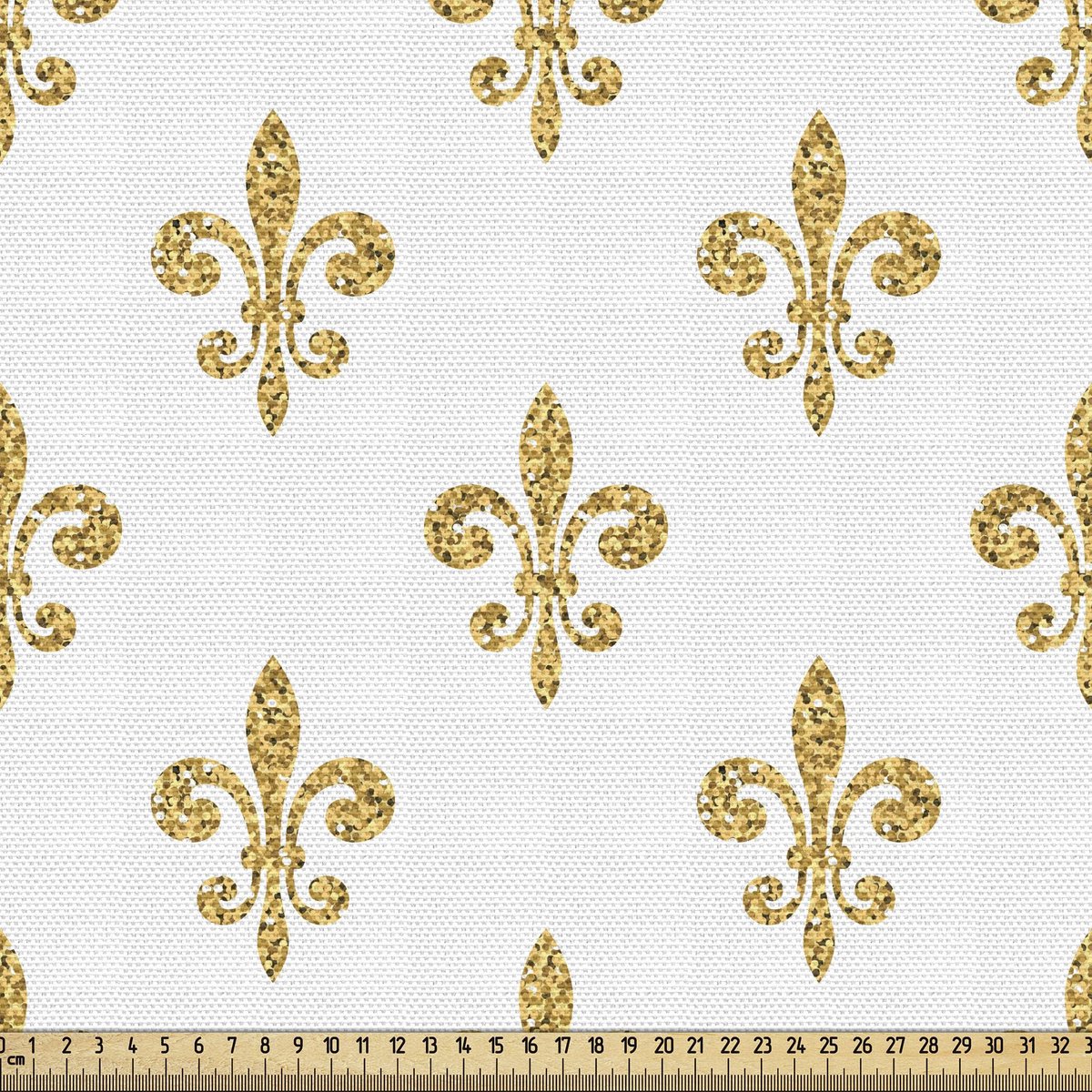 ABAKUHAUS Vintage Stof per Meter, Europese Lily Noble, Kwaliteit Geweven Stoffen Woonaccessoires, 5M (148x500cm), Geel Wit