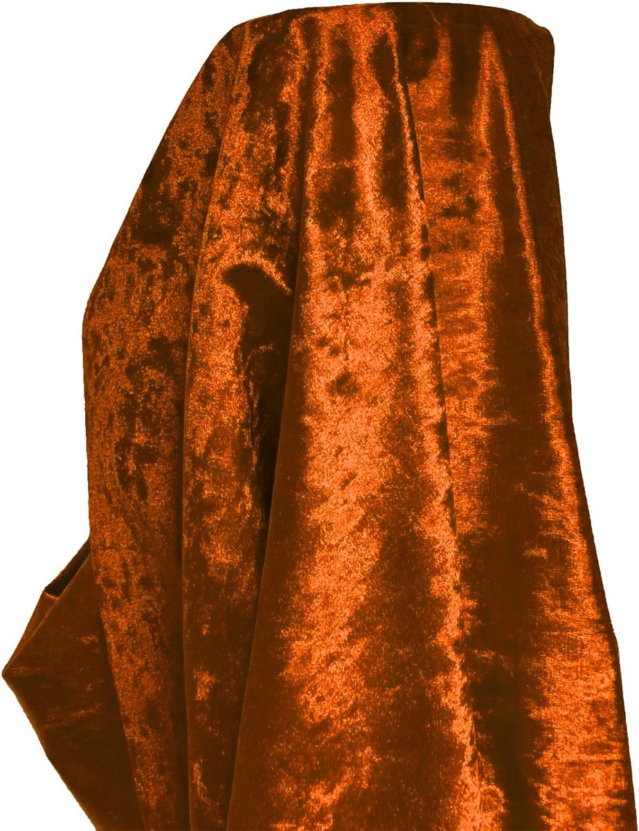 A-Express Stof Pannesavet Zacht Fluweel Carnavalskleding Kostuum Decoratieve Stof Gordijnstof Kleermakerij Stof 140cm Breed - 5 Meter 500cm x 140cm Terracotta