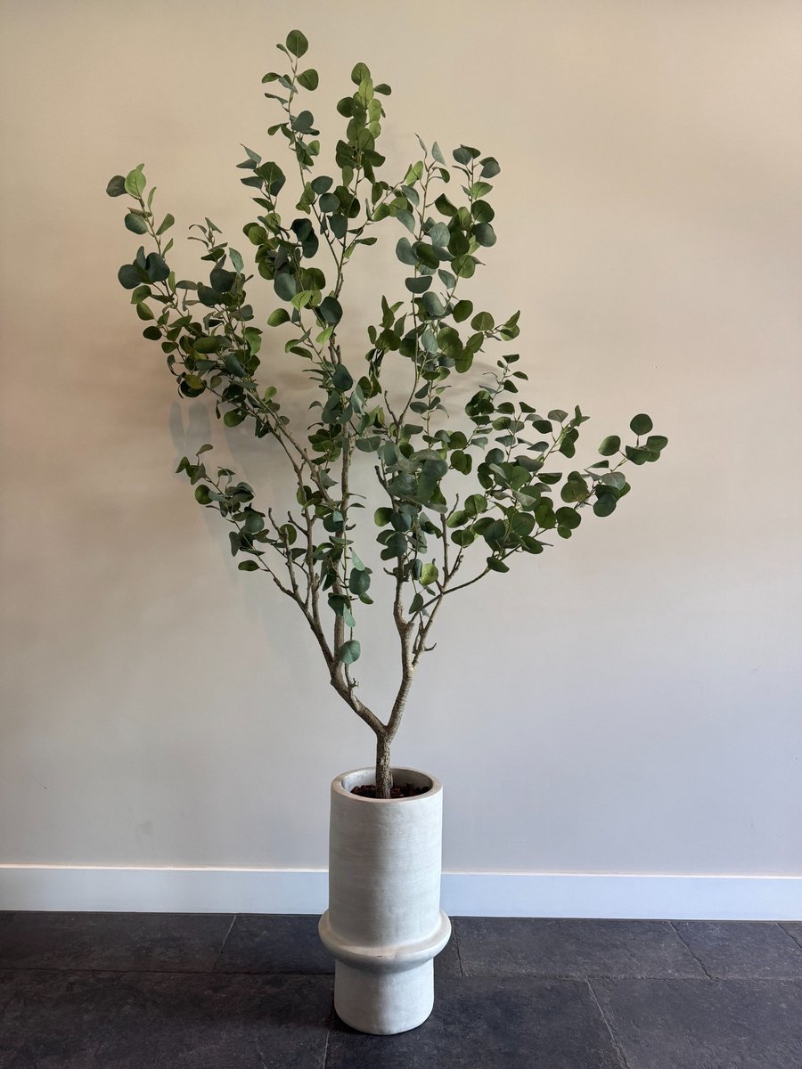 Zijden Eucalyptus Plant – Kunstplant – 190 cm – Grijsgroen – Onderhoudsvrij