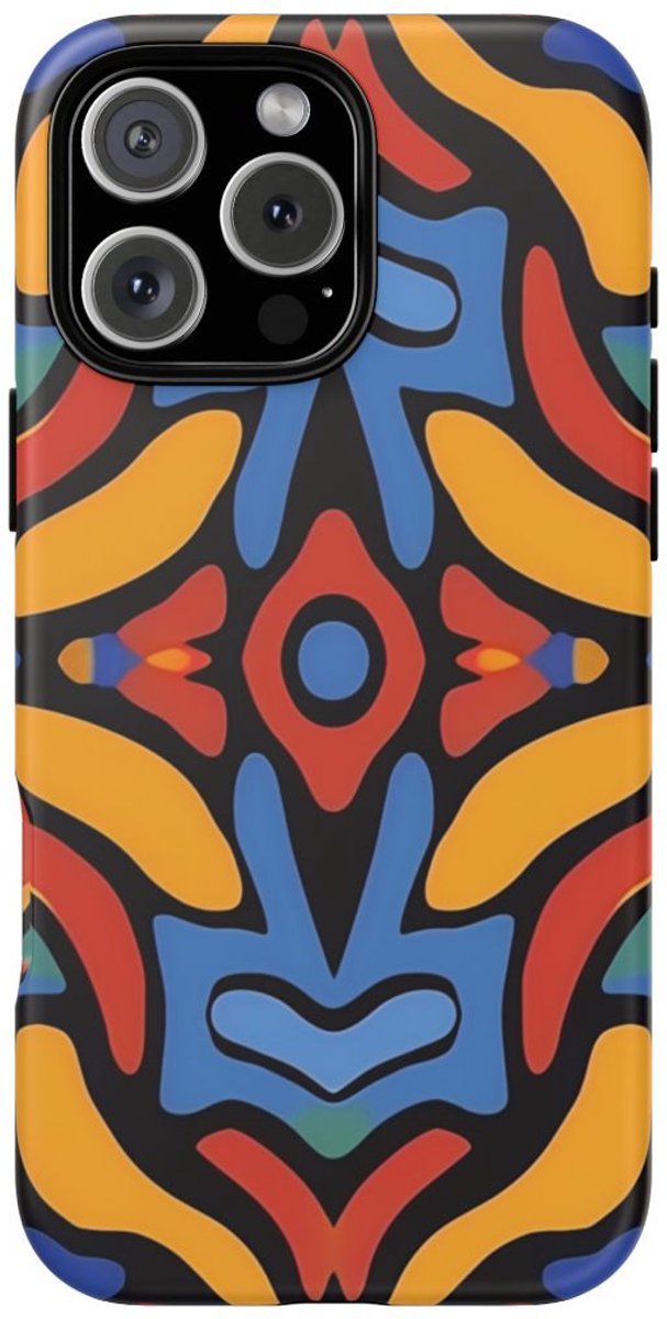 Kleurrijk Abstract Patroon – Telefoonhoesje Geschikt voor iPhone 16 Pro Max