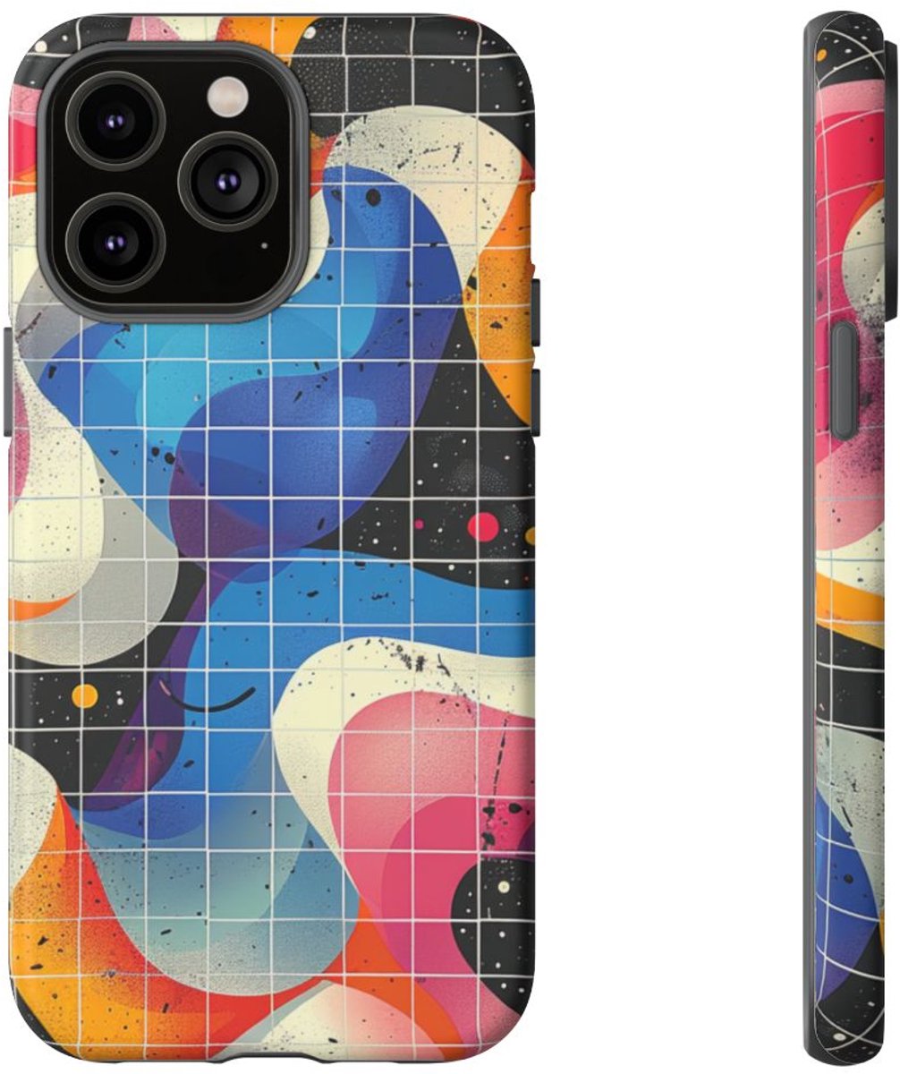 Kleurrijk Abstract Golvend Patroon – Telefoonhoesje Geschikt voor iPhone 14 Pro Max