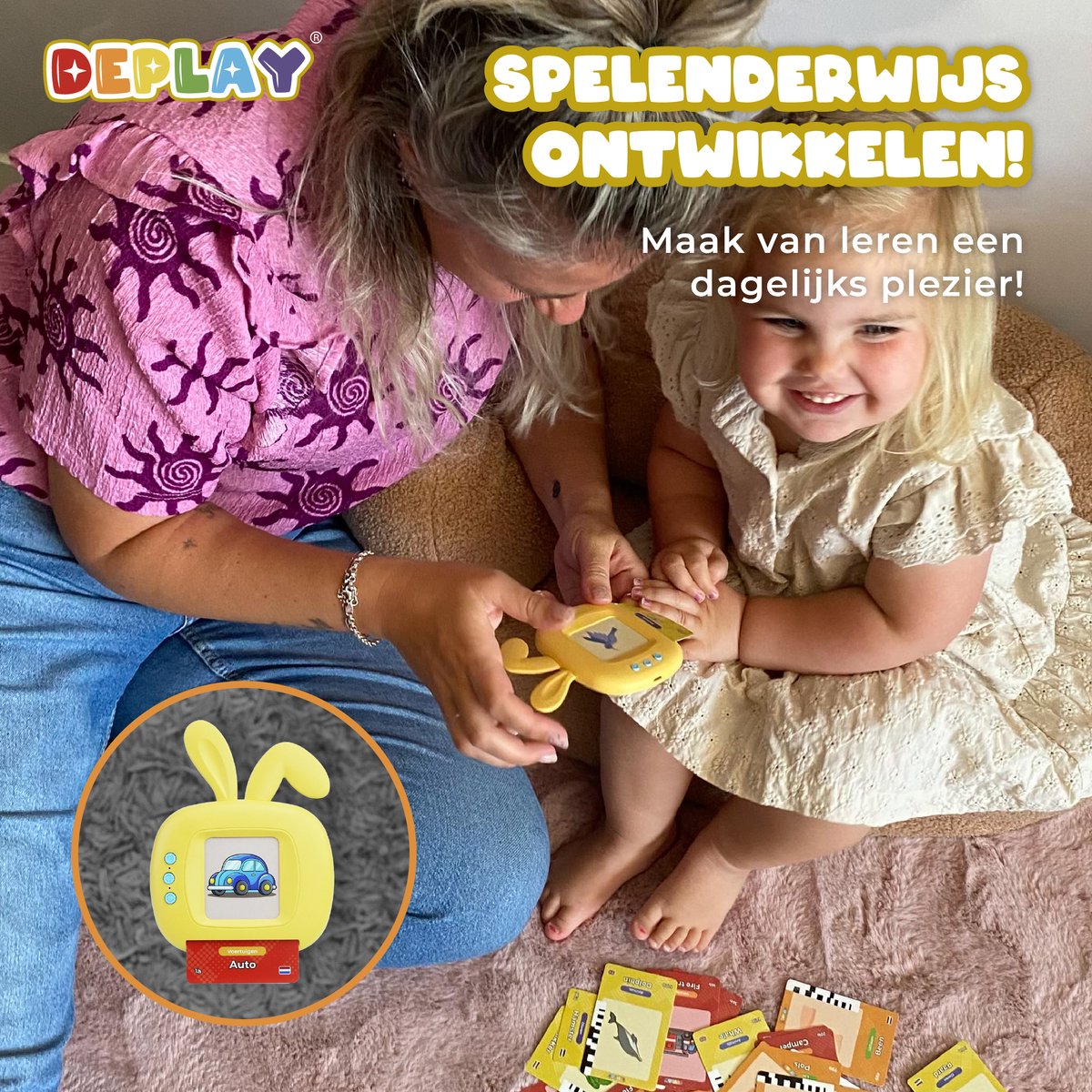 DEPLAY Praatkaarten - Het Spel om Nederlandse en Engelse Woordjes te Leren - Flashcards - Montessori Speelgoed - Educatief Speelgoed — afbeelding 8