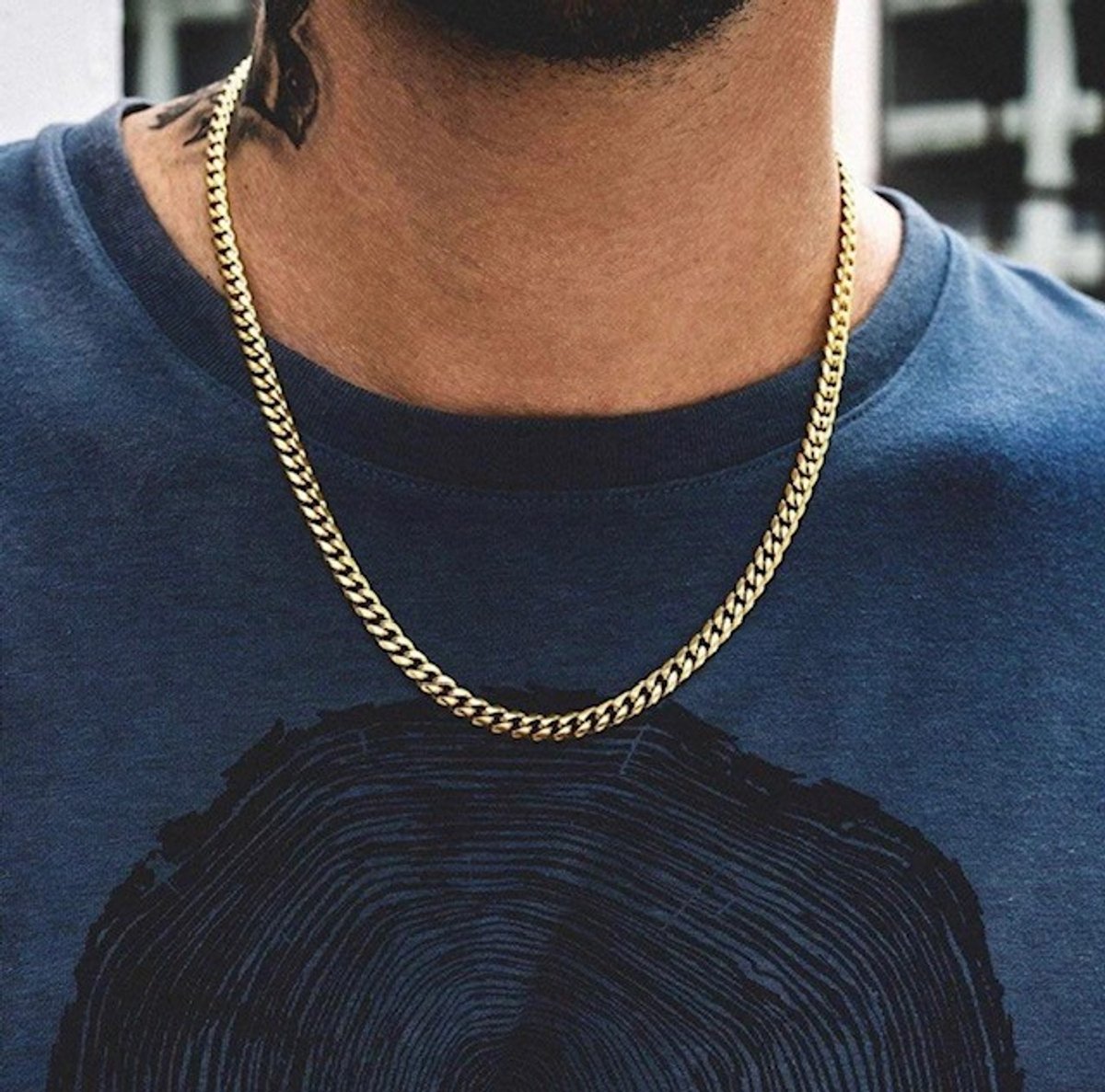 Cuban Link Ketting | Goudkleurig | 55cm | 5mm | Ketting Heren