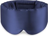 SIMIA™ Premium XL Masque de Sommeil en Soie + Sac de Rangement - Soie de Mûrier - 100% Masque Occultant - Mulberry Silk - Réglable - Bandeau - Anti-Rides - Conseil Cadeau - Bleu Marine Foncé