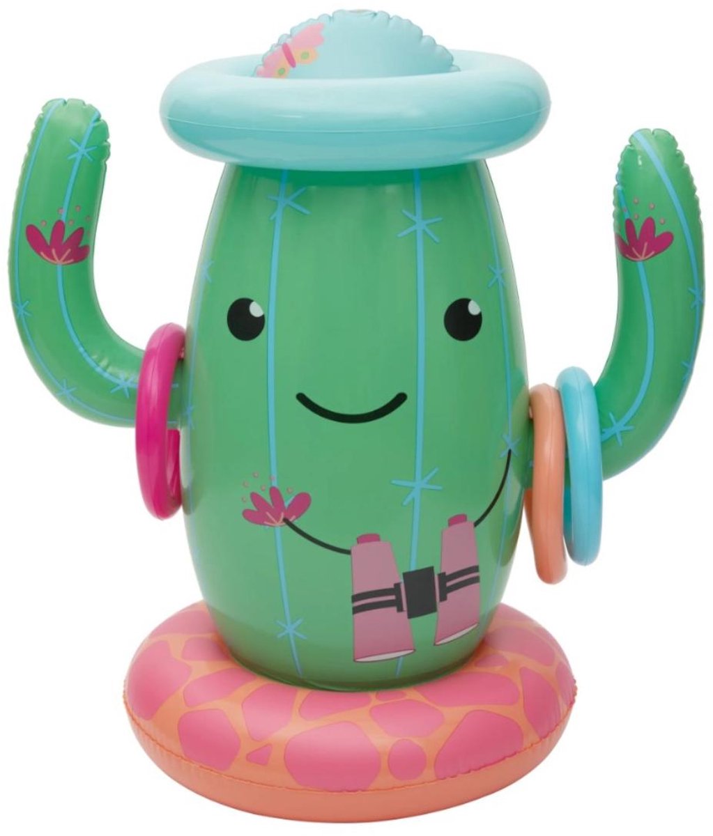 Opblaasbare watersproeier XXL - Cactus - Incl hoepels + grote ring - 98 x 65 x 105 cm - Waterspeelgoed - Watersproeier - Opblaasbaar zwembadspeelgoed - Opblaasbaar waterspeelgoed - Zwembad - VI Online Products