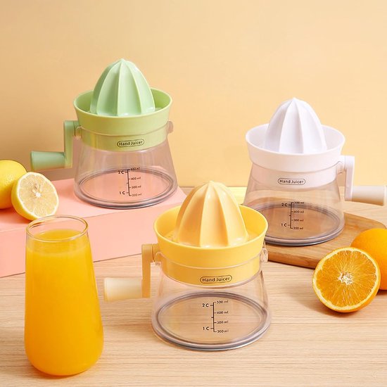 Sapcentrifuge-slowjuicer-Juicer-Fruitpers-Handheld-500 ml-Eenvoudig handmatig ontwerp- Kan gebruikt worden om citrus- en citroensap uit te persen van Merkloos — afbeelding 2