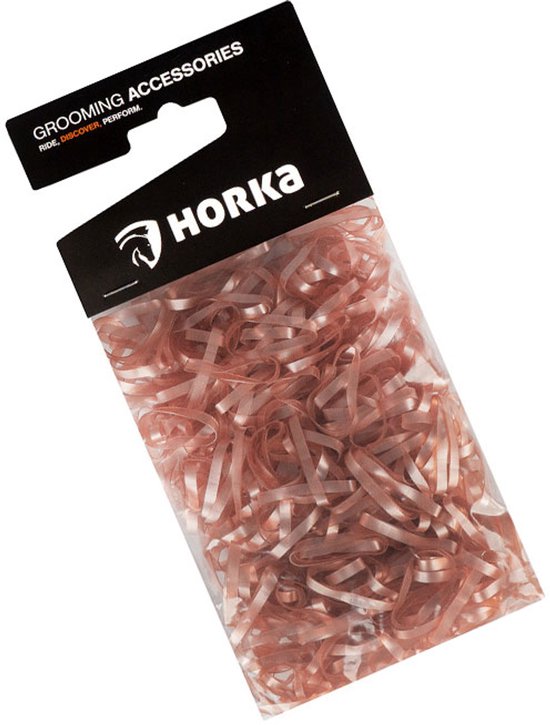 Horka Invlecht Elastiekjes Breed Rosegoud - One size Horka Invlecht Elastiekjes Breed Rosegoud - One size