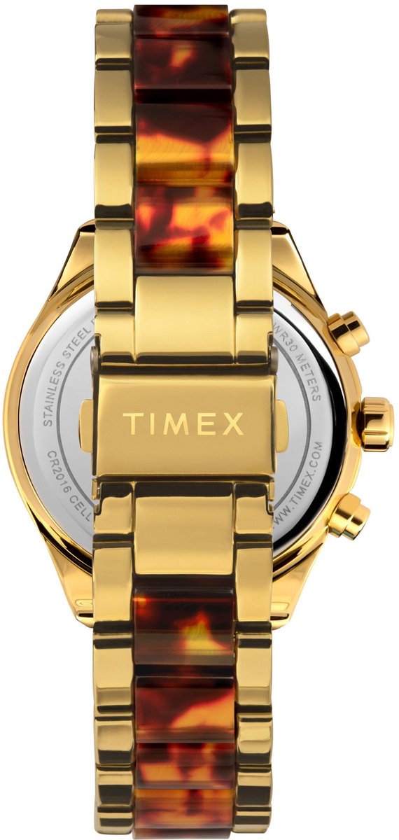 Timex Timex Classic Premium Quartz Analog Chronograph Goud En Schildpad Case: 100% Alloy| Bracelet: 100% Alloy 38 mm TW2V74700AJ, TW2V74800AJ, TW2V74900AJ, TW2V75000AJ