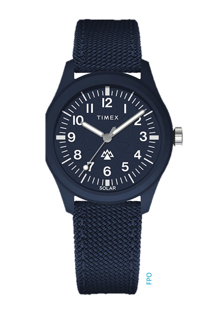 Timex Expedition North® Traprock Solar Kwarts Analoog Horloge Blauw Case: 100% Recycled Material | Armband: 100% Recycled Material 40 mm TW2W71000AJ, TW2W71200AJ