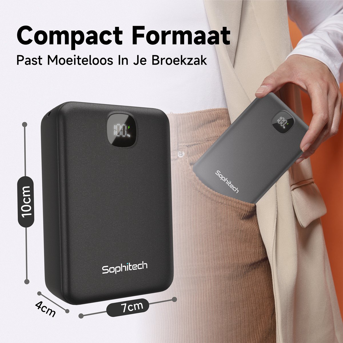 Sophitech Powerbank 30.000 mAh - 22.5W Snelladen - afbeelding 2