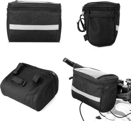 Faireach Fietsstuurtas voor telefoon en waterdichte tas met snelsluiting, telefoontas voor fiets, touchscreen, smartphones 6,8 inch
